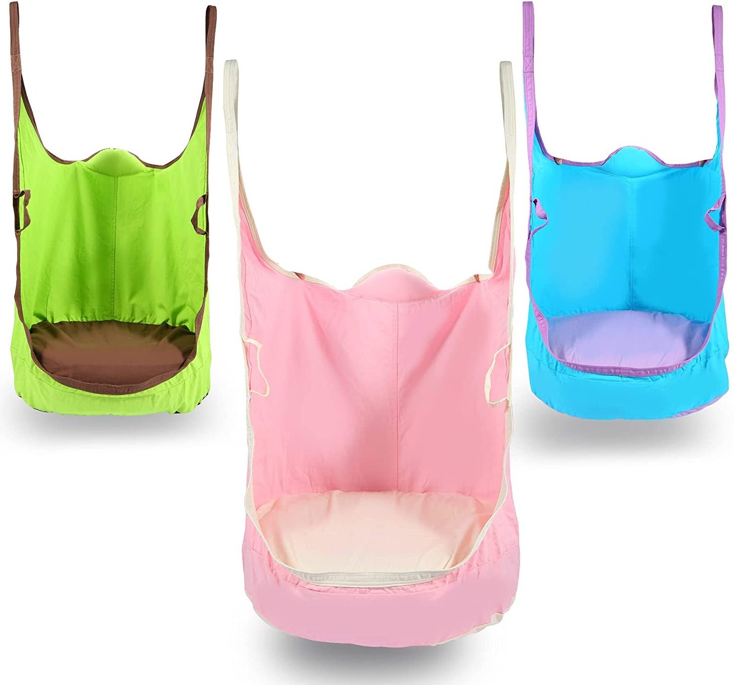 New Style Fashionable Comfortable Kids Frog Pod Swing Seat 100% Cotton Child Hammock Chair for Indoor and Outdoor Use