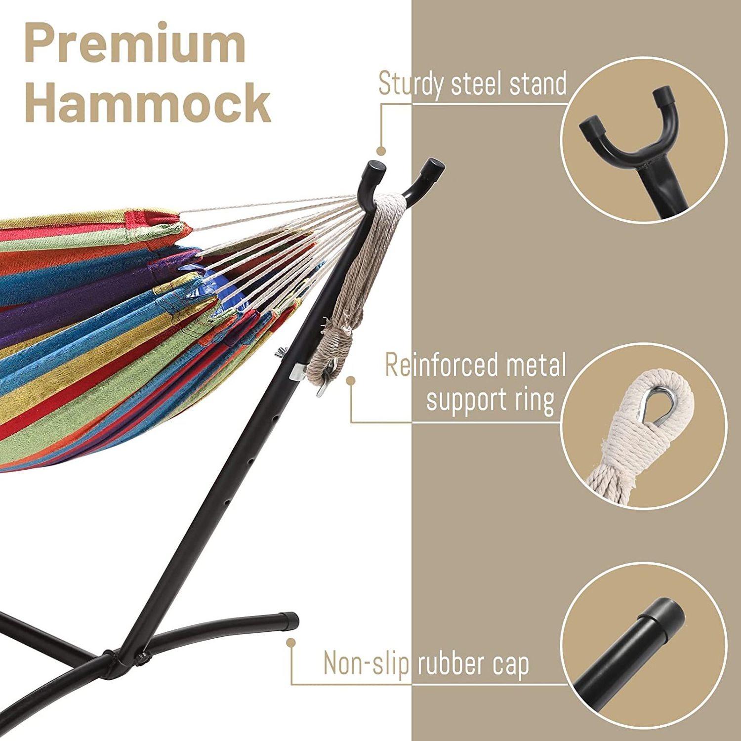 Hammock Stand with Cotton Hammock Small  Size Outdoor Camping  Hammock&Hanging Chair Swing&Hanging Chair