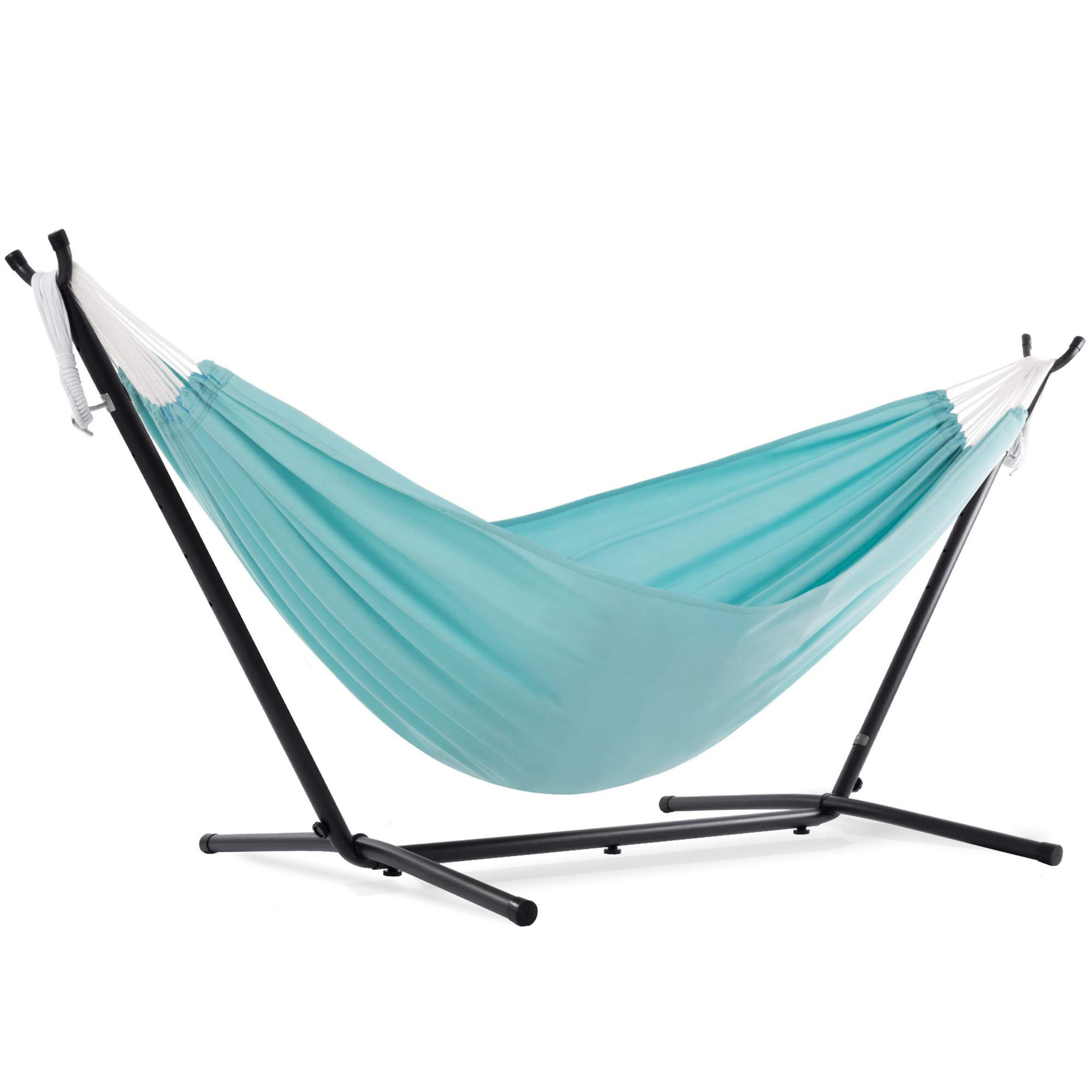 Backyard Porch Outdoor and Indoor Use 10FT Stand Popular Brazilian Canvas Hammock Portable Solid Color Hammock