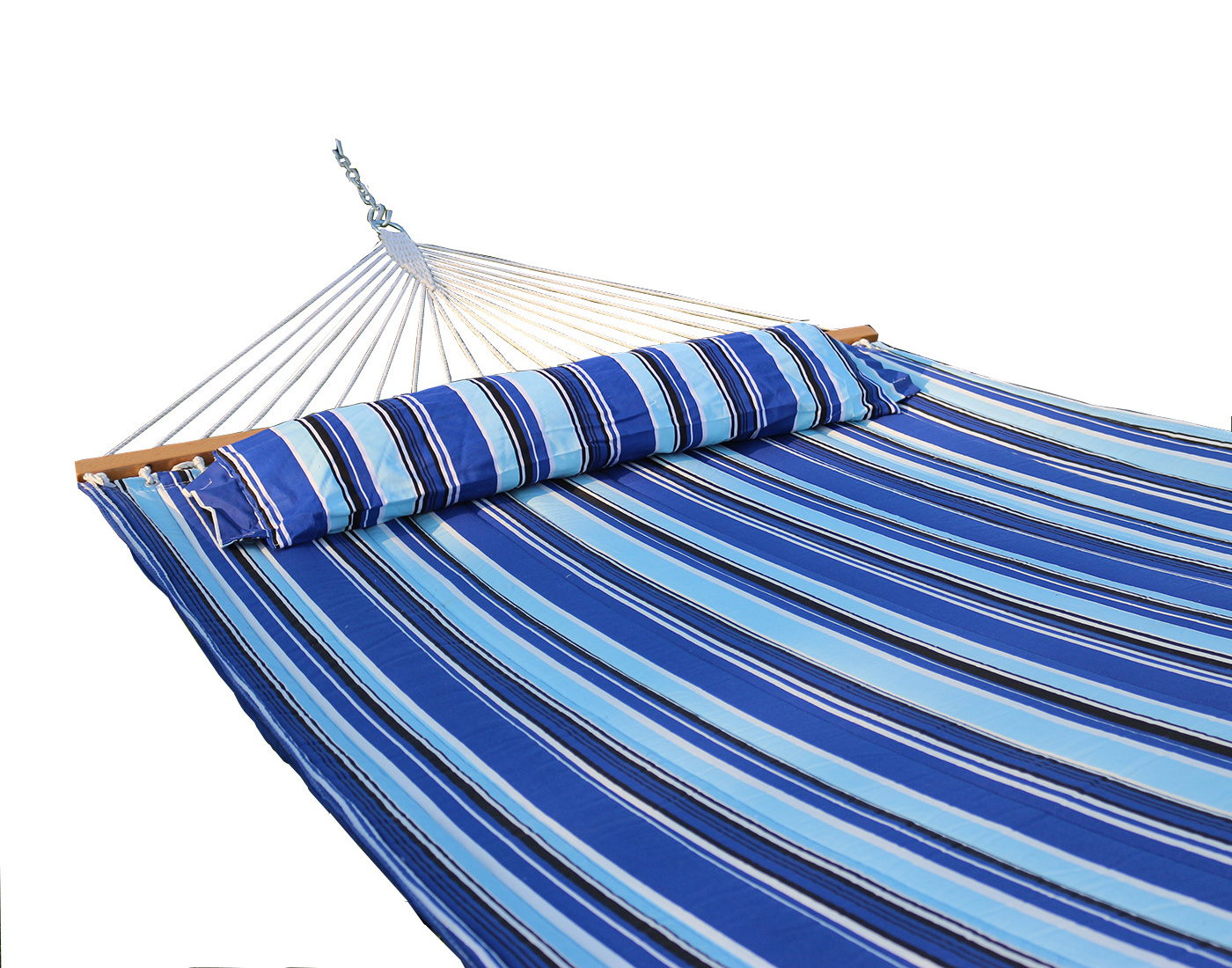 Double Hammock Hammock With Stick  Quilted Fabric 2 Person Portable Hammocks