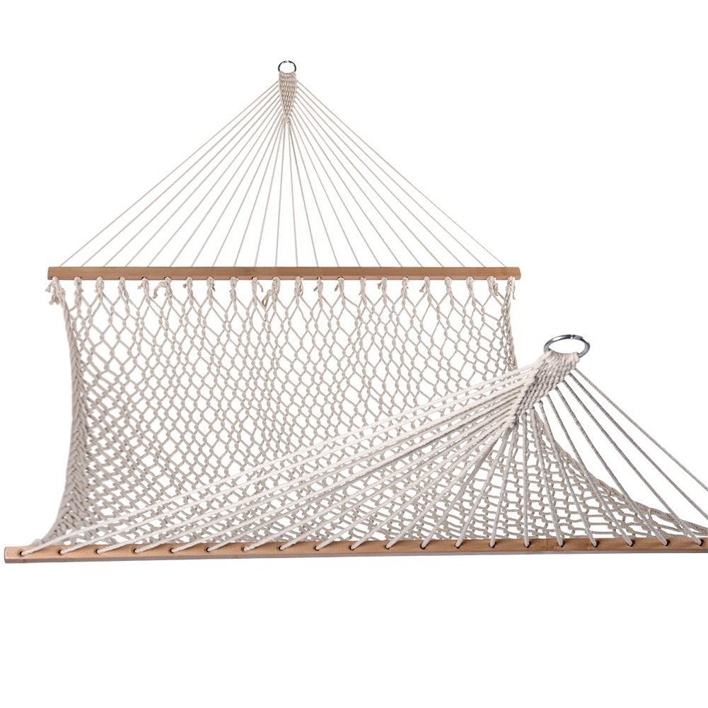 Garden Portable Cotton Rope Beach Hammock Bed  Hanging Swing Net Mesh Hammock