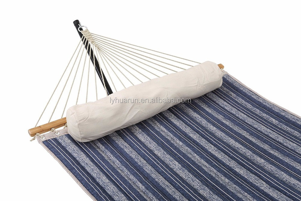 Double Hammock with Bamboo Wood Spreader Bars hammock swing chair for indoor outdoor patio