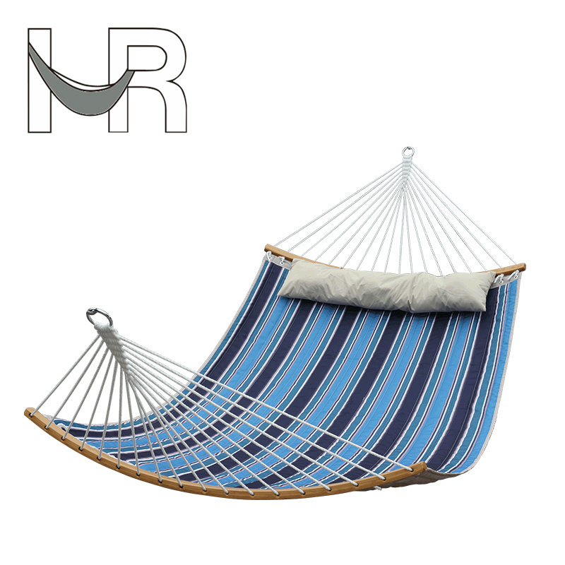 HR Deluxe Curved Bamboo Quilted Hammock ,new curved olefin quilted hammock