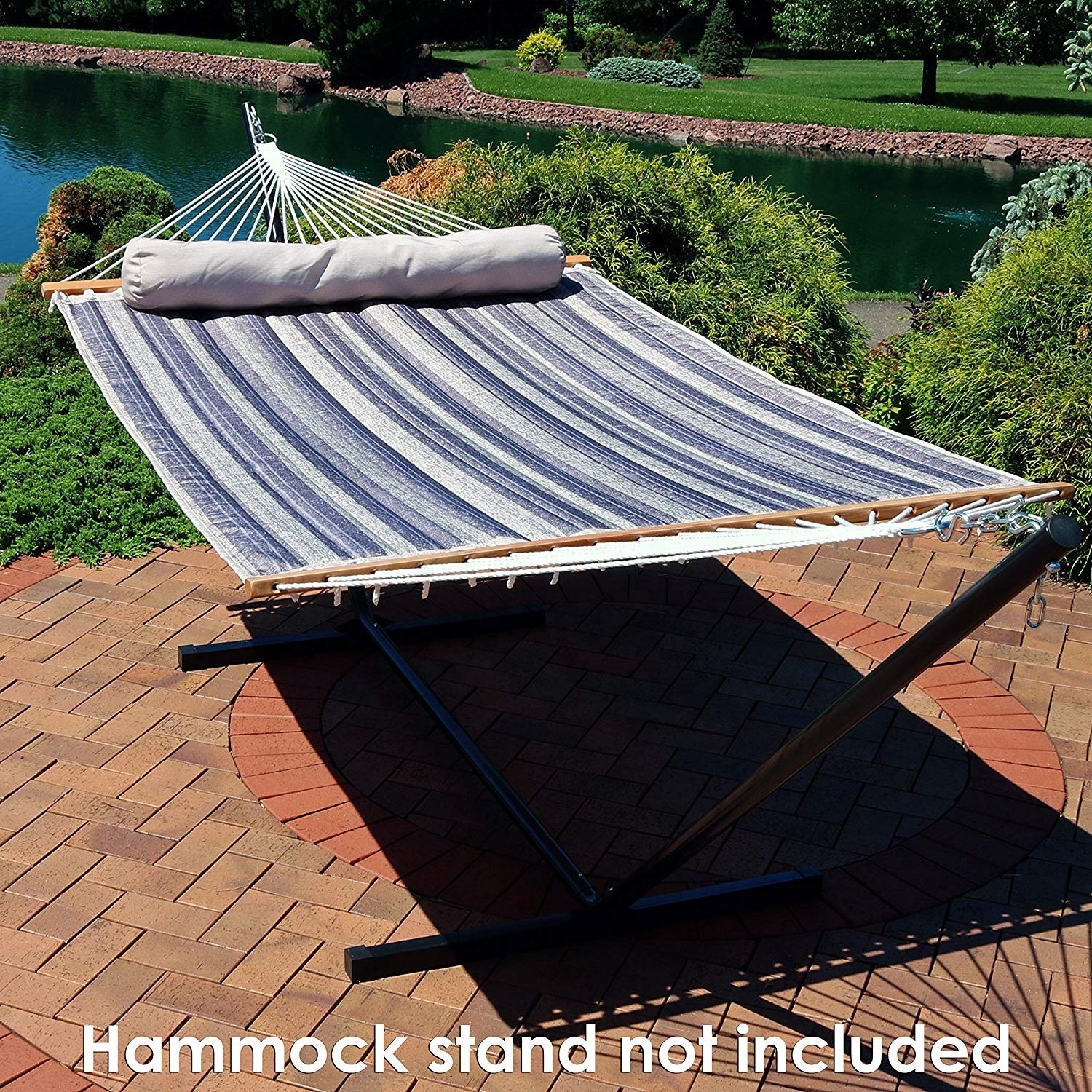 Huarun Manufacturers Quilted Double Size Hammock Hard Wooden Bar Hammock