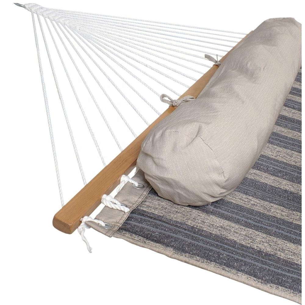 Huarun Manufacturers Quilted Double Size Hammock Hard Wooden Bar Hammock