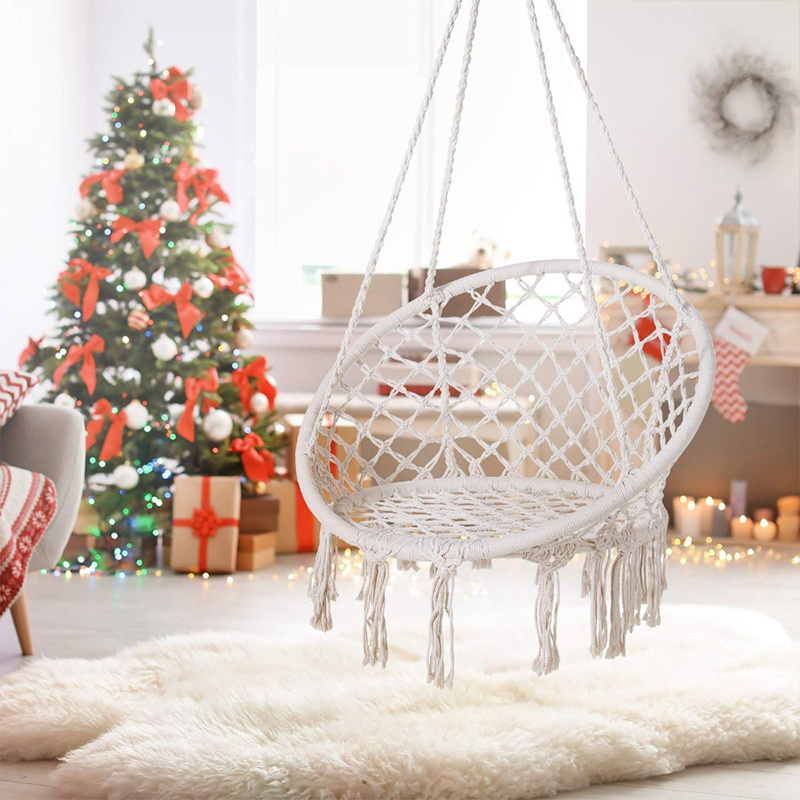 Portable Macrame Swing Chair  Living Room Swing Chair Patio Swing Chair