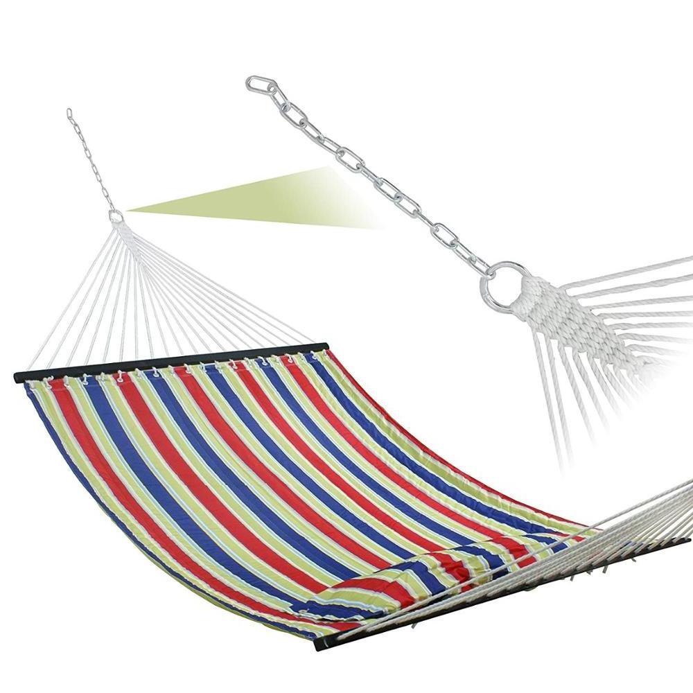 Curved Bamboo Bar Quilted Hammock Small Volume Packaging Size Hammock