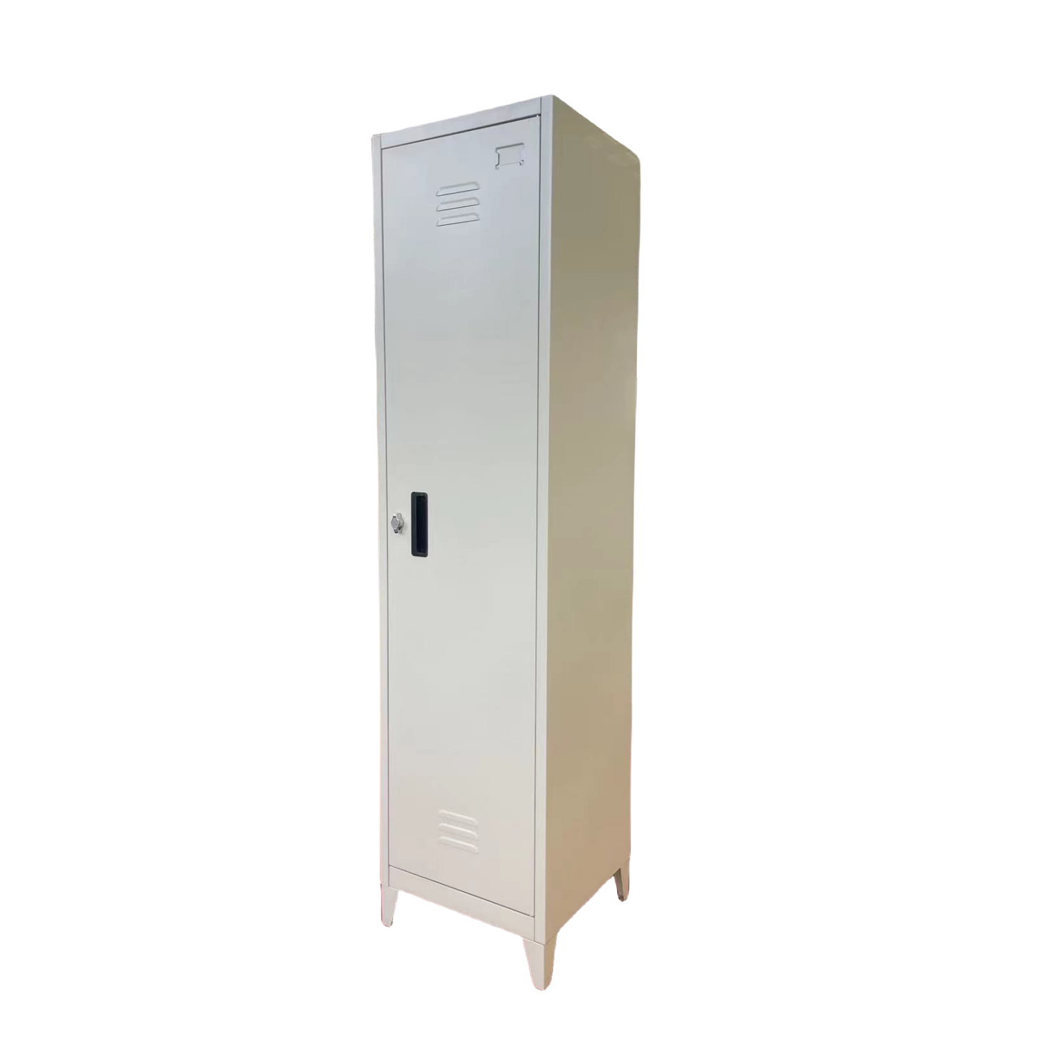 Single Door Steel Cabinet Clothes Storage Locker 1 door Metal Wardrobe Closet with Standing Foot