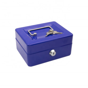 Cash Box With Money Tray Small Metal Lock Box With Key Jewelry Cash Security Storage Organizer Box