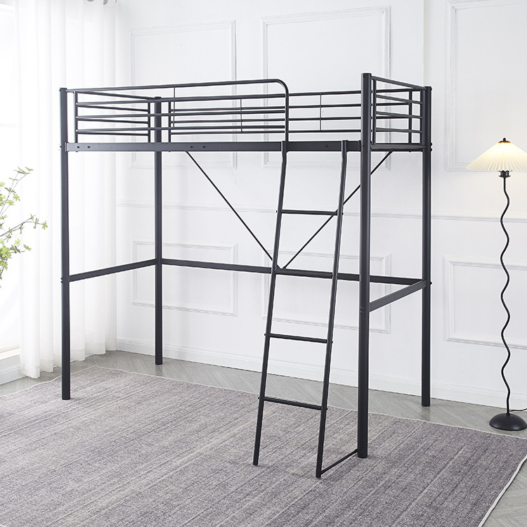 School Dormitory Single Modern Function Full Loft Bunk Frame Queen Size Metal Bed