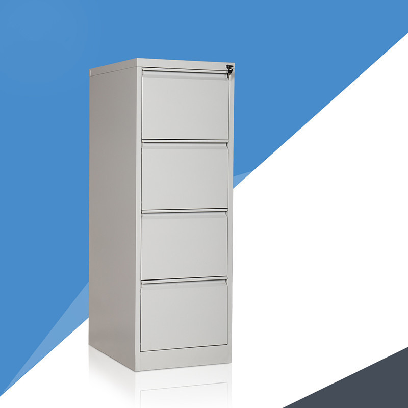 Knock Down Vertical Lockable Storage Four Metal Drawer File Cabinet