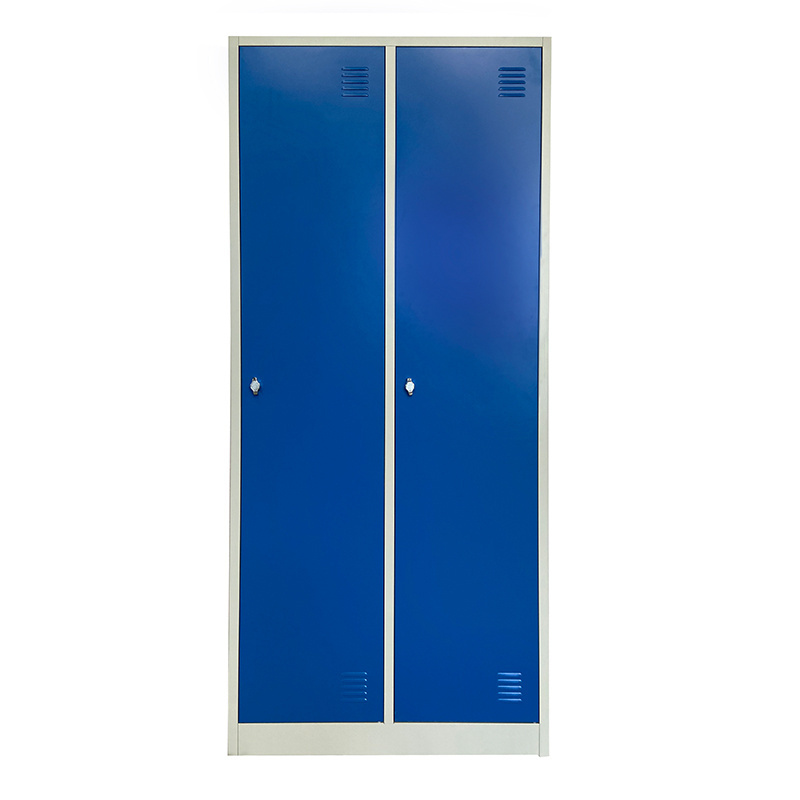 Low Price KD Steel Material Lockable Metal Individual Wardrobe Two Door Locker