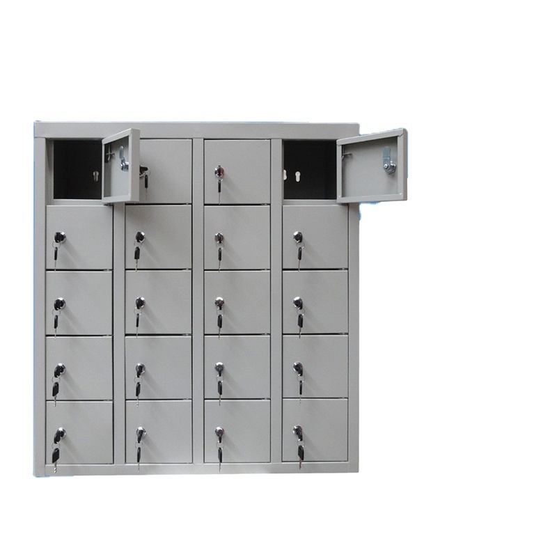 20 Doors Steel Cell Phone Storage Locking Mailbox Cabinet