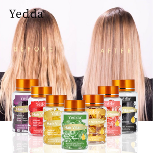 Pure  Hair Serum Vitamin Care  Oil Capsule for Hair Damaged, Brighten Hair Shine, Anti-Tangle