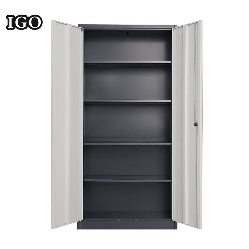 Durable  Full Handle Filing Cabinet Steel Cupboard 4 Adjustable Shelf Steel Storage Filing Cabinets for Office