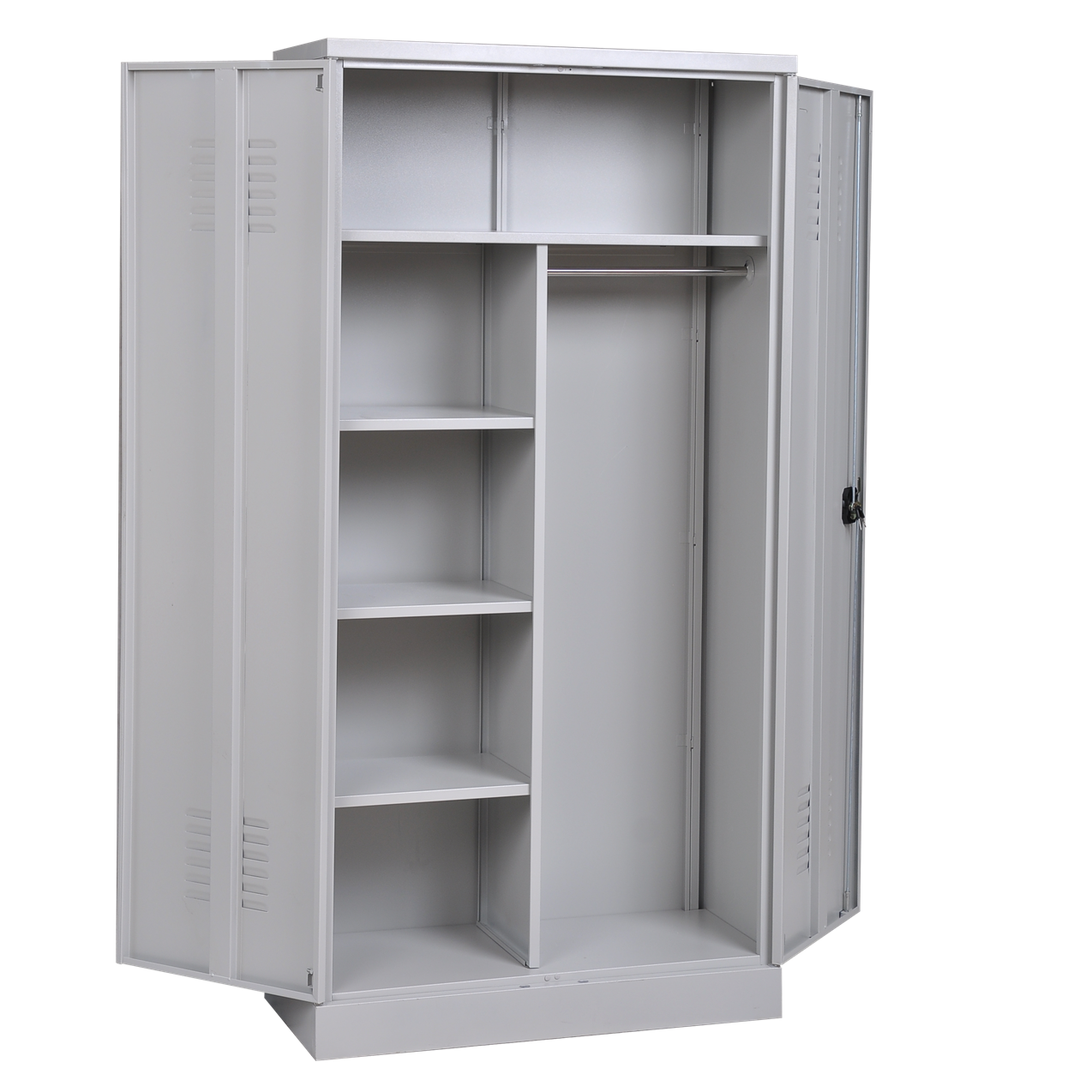 Cheap Clothes Wardrobe Metal Swing Door Storage Locker Cabinet