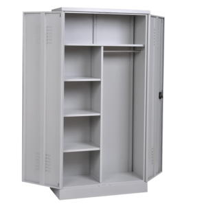 Cheap Clothes Wardrobe Metal Swing Door Storage Locker Cabinet