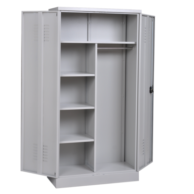 Cheap Clothes Wardrobe Metal Swing Door Storage Locker Cabinet