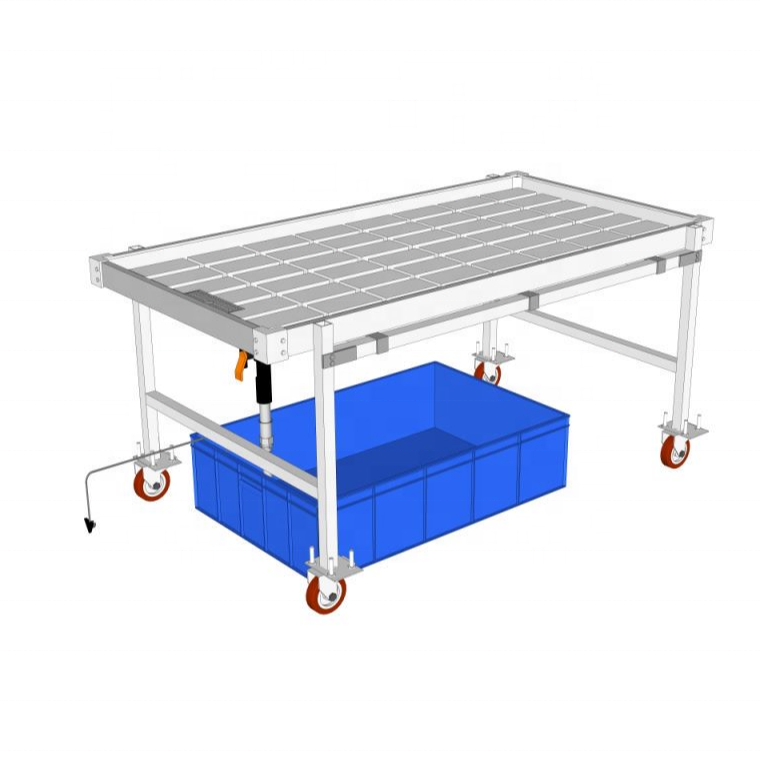 Lyine 2024 NEW table seedbed ebb and flow rolling bench Flood Trays Grow Racks Microgreen Growing System 4x8 Flood Trays Table