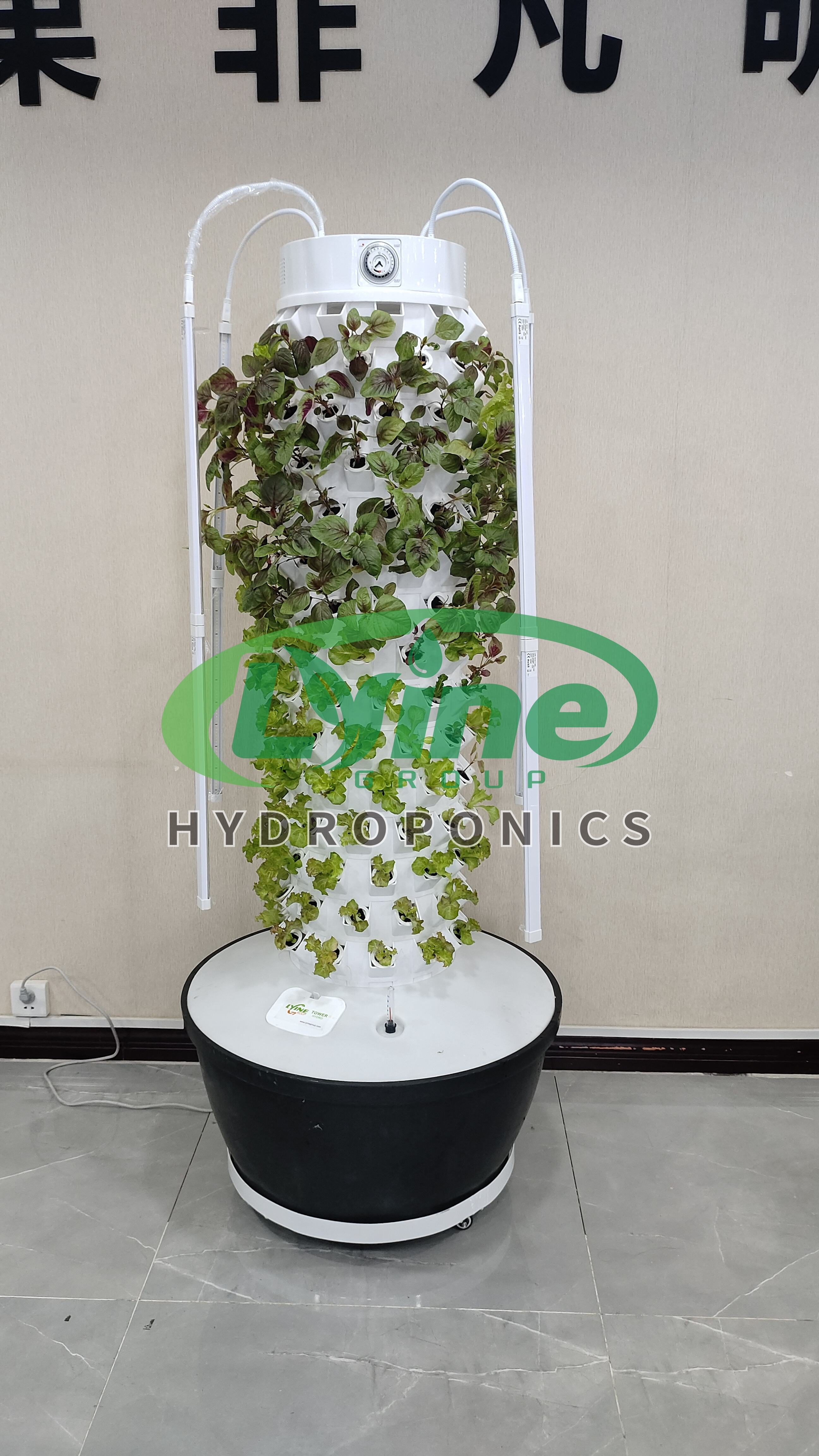 Lyine 2024 NEW 12p15 180 Plants Automatic Aeroponic Vertical Hydroponic Tower Growing System With LED Lights