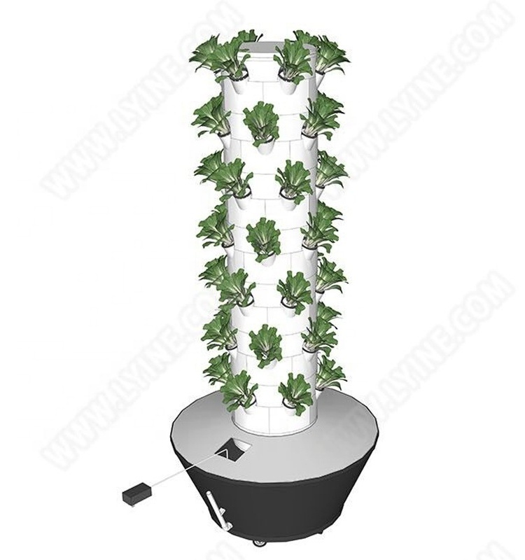 NEW Vertical Hydroponic Tower Hydroponic Growing System Aeroponic  Tower  With LED Light For Leaf And Vegetables