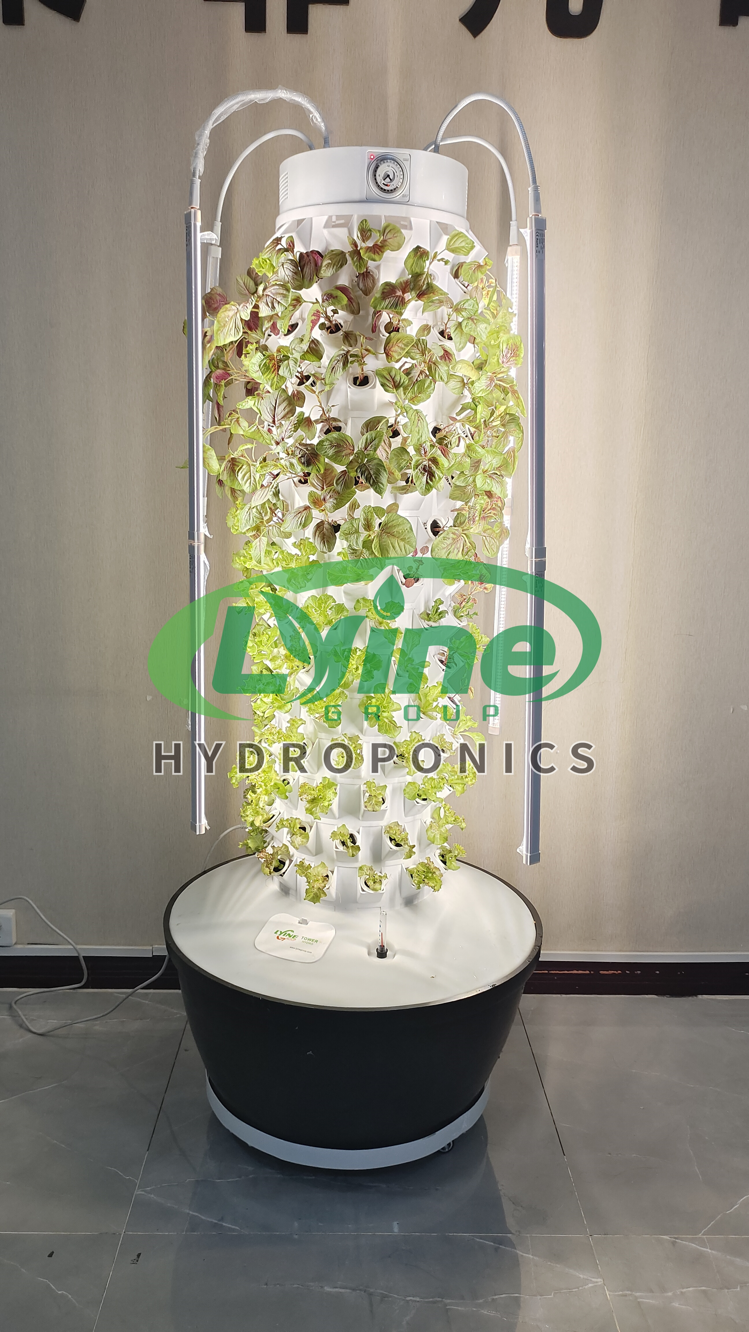 Lyine 2024 NEW 12p15 180 Plants Automatic Aeroponic Vertical Hydroponic Tower Growing System With LED Lights