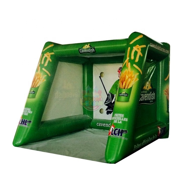 Logo Branded Inflated Speed Cage Sealed Air Inflatable Soccer Football Shooting Game