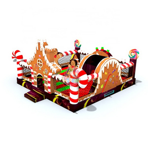 New Christmas theme Inflatable Fun City For New Year