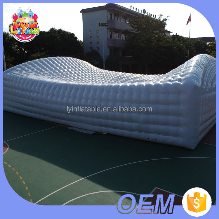 Custom airtight inflatable party marquee / inflatable wedding tent / huge air white event house for exhibition