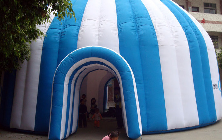 Two Doors Constantly Inflate Yurts Inflatable Dome Shape Tent For Sale