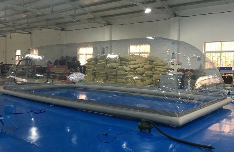 Above Ground Pool Dome Cover Clear Inflatable Tent For Swimming Pool During Winter