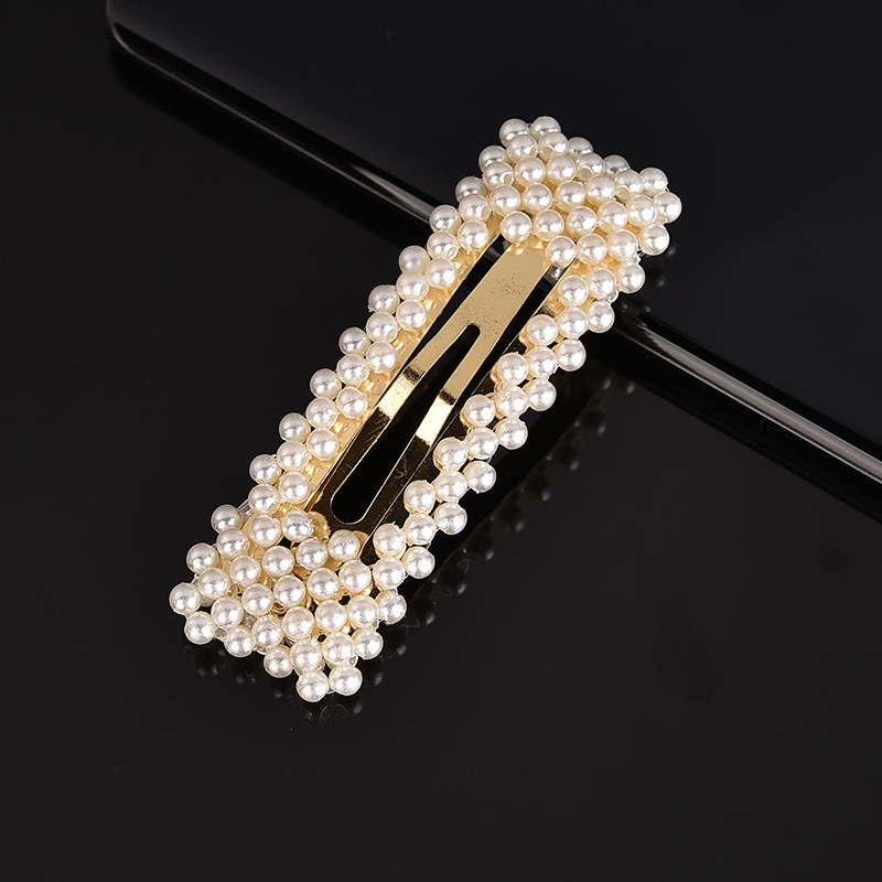 Gattara Hair Accessories Hair Clip Pearl Bow Hairpin Simple Style Korean Women's Gift Diamond Hair Clips