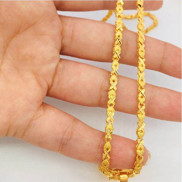 Vietnam Sand Gold Necklace Female No Really Gold 999 Thick Genuine Plated 24K Pendant Jewelry