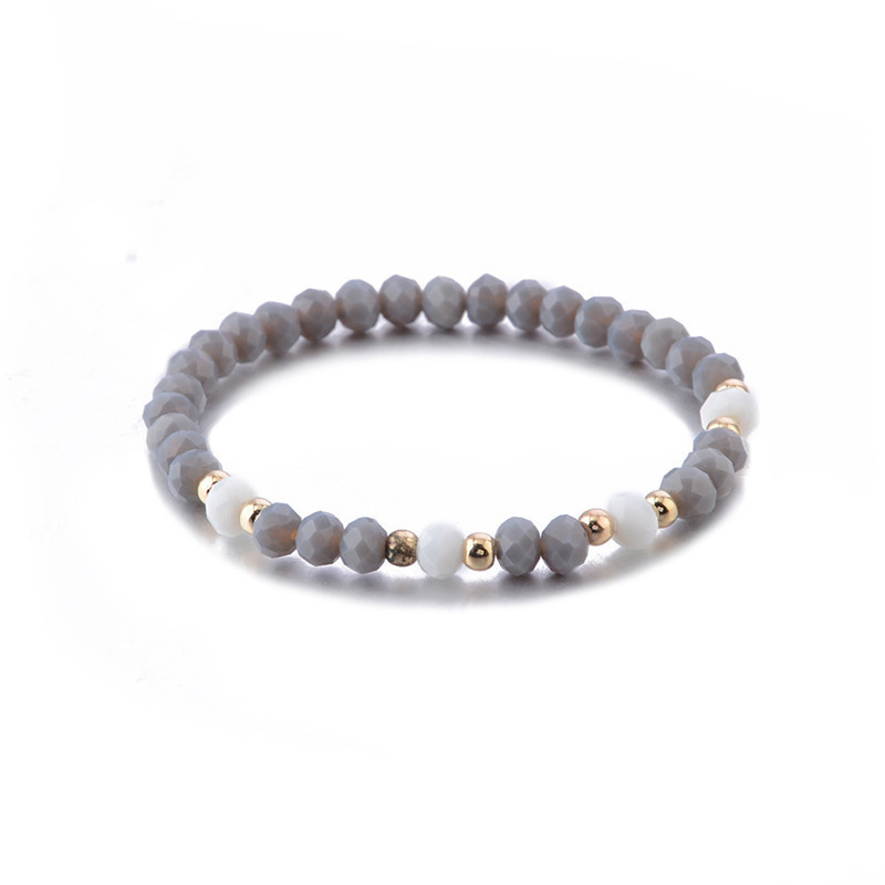 New Arrived Women Bracelet Set Personality Hollow Love Heart Gray Handmade Beaded Bracelets