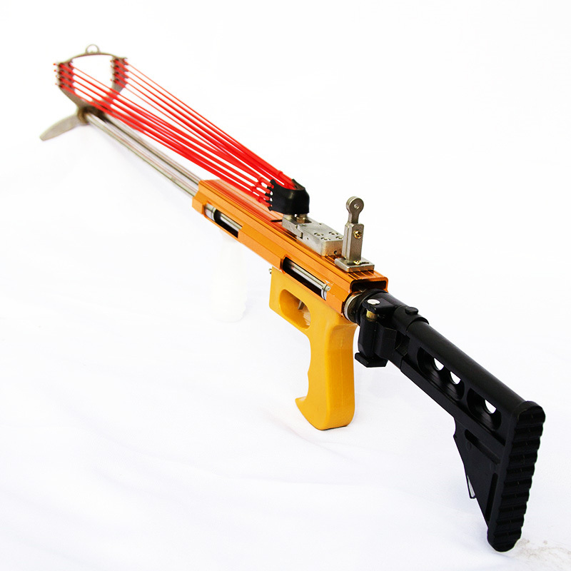 New Hunting Slingshot Metal Professional Powerful Slingshot With 16 Strands Of Rubber Band Outdoor Shooting Sling Shot