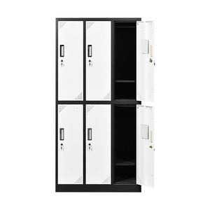 2024 factory price 6 doors gym metal lockers steel office furniture clothes storage lockers