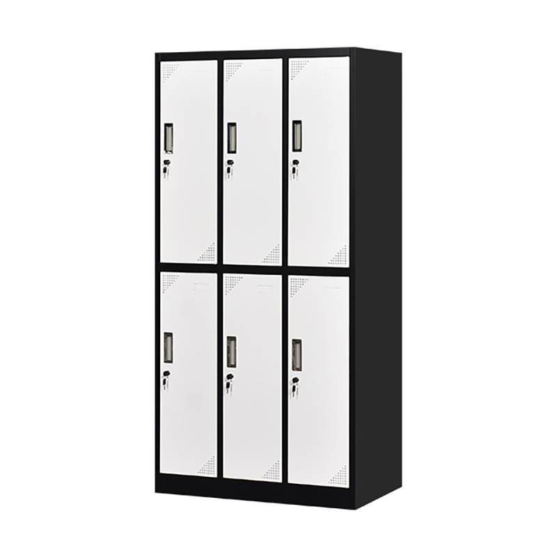 2024 factory price 6 doors gym metal lockers steel office furniture clothes storage lockers