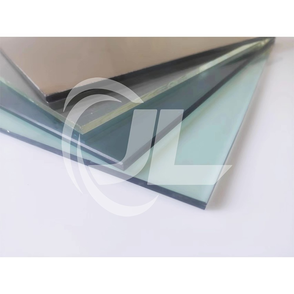 12mm obscure safety glass laminated glass with etched glass for building floor and composite doors