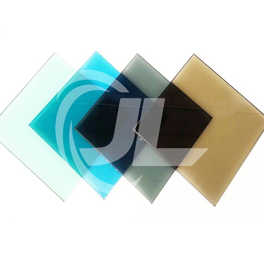 16mm high fiber strength obscure toughened safety glass composite laminated glass black building glass