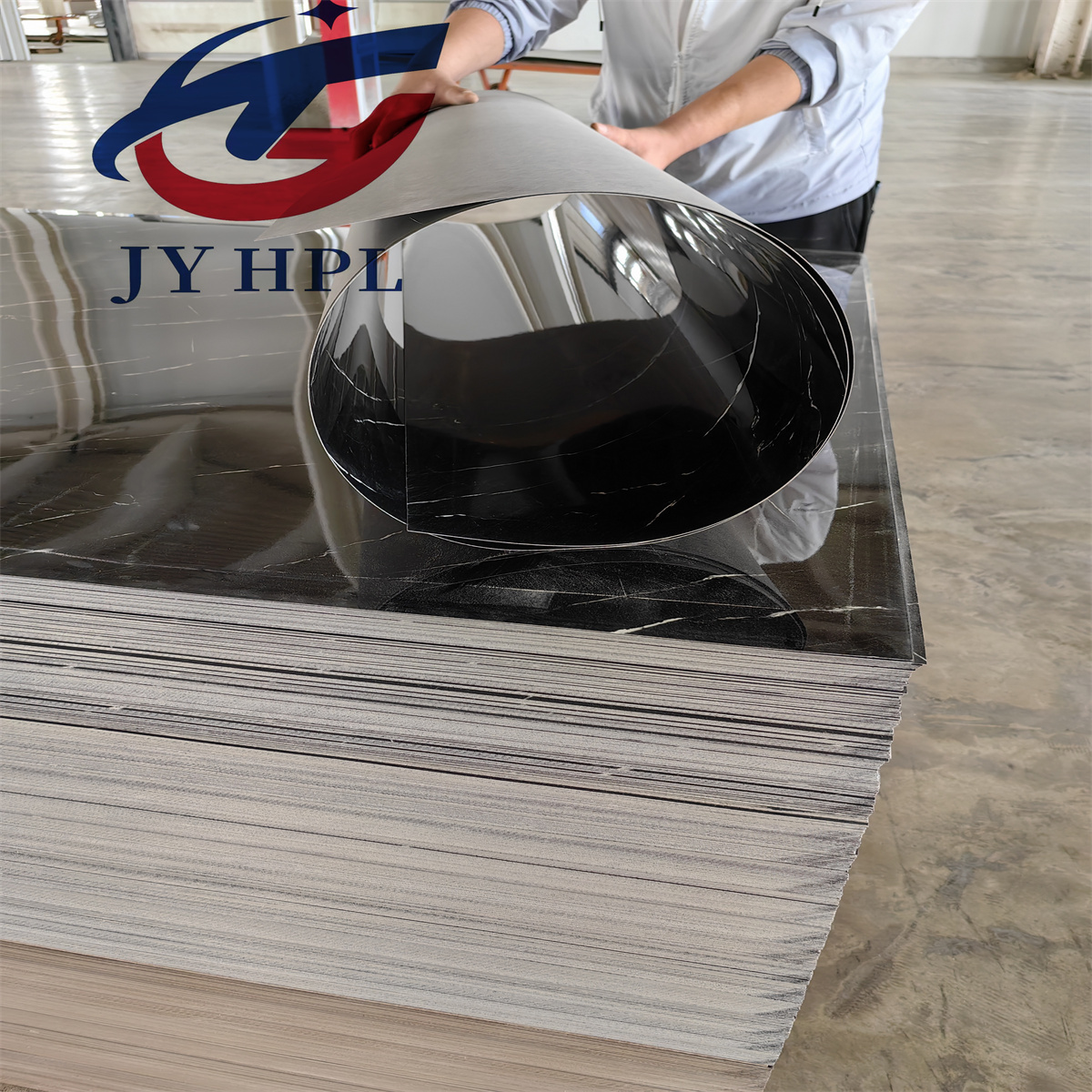 0.5mm 0.6mm 0.7mm 0.8mm high glossy white color  formica hpl(high pressure laminate)  hpl panel with cheap price