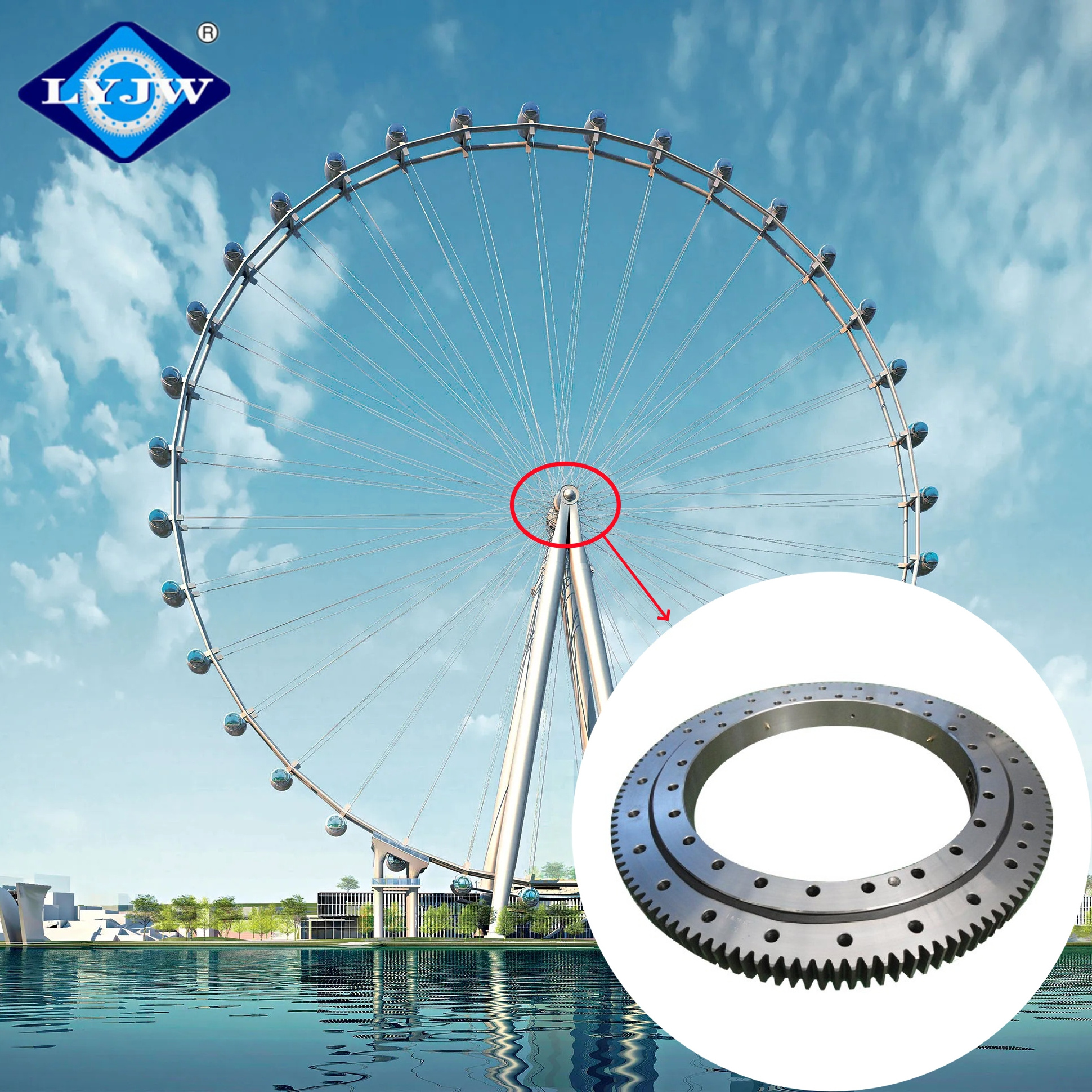 Luoyang JW Amusement Equipment Carousel Combination Better Stiffness Slewing Bearings RKS.427020101001 RKS.427050403001 For Sale