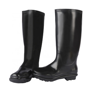 Low MOQ Waterproof Chemical Resistant Anti Slip Water Proof Pvc Shining  Work Rain Boots