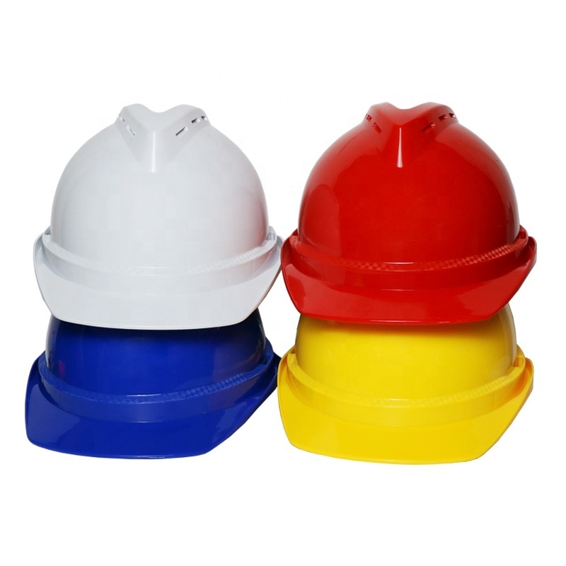 Light weight type hard hats construction PE engineering plastics High strength good flame retardancy safety helmet