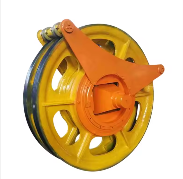 2024 Large Diameter Casting Iron Sheave Pulley large Diameter Excavator Metal Pulley Whee