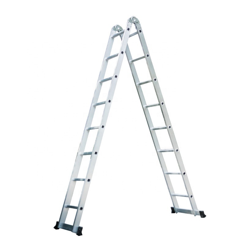 Articulated Multi-purpose Folding Aluminum Stair Ladder With Big / Small Hinge