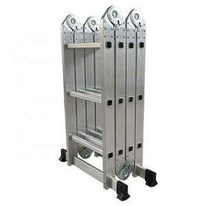 Customized Aluminum Compact Ladder 4 X 2 3 4 5 6 Steps 8 12 16 20 24 Foot