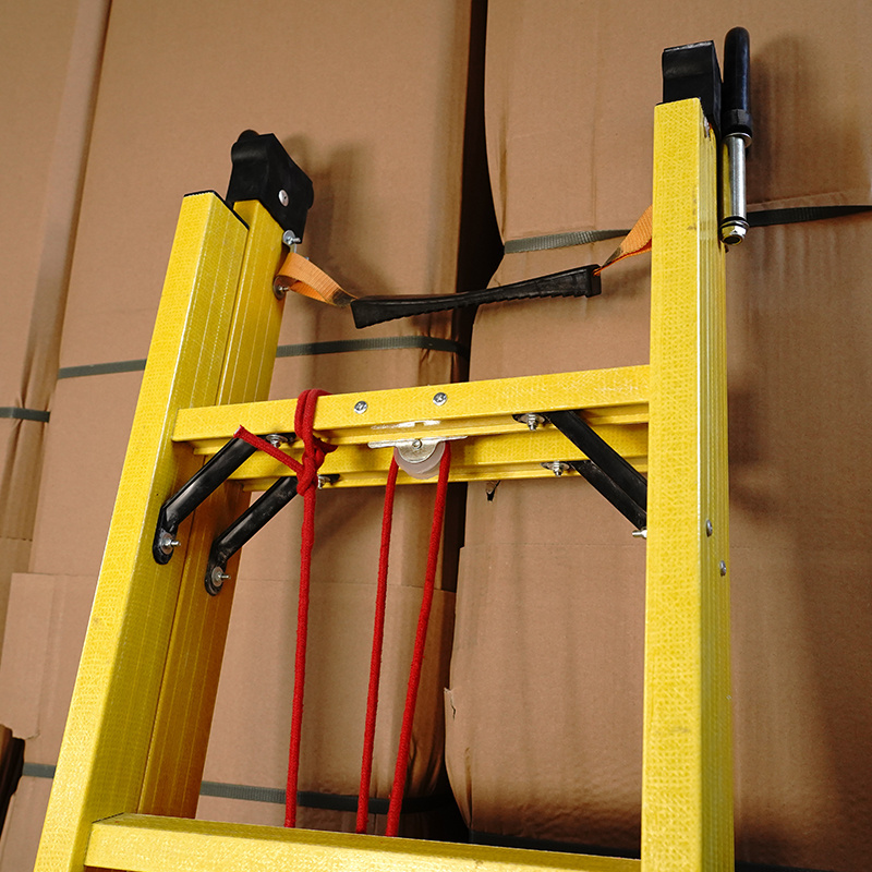 Extension Ladder Fiberglass, Electric Insulated Fiberglass Extension telescopic Ladder