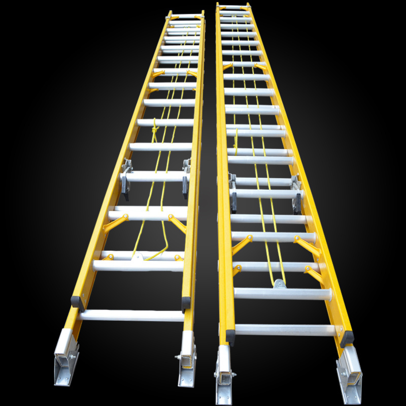 Extension Ladder Fiberglass, Electric Insulated Fiberglass Extension telescopic Ladder