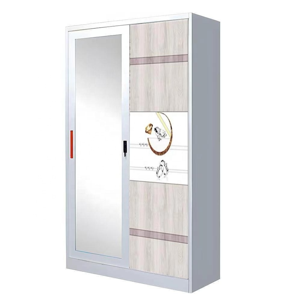 Metal Large Capacity Storage  Steel Almirah Cabinet Closet Alacena Sliding Door Dressing Room Locker