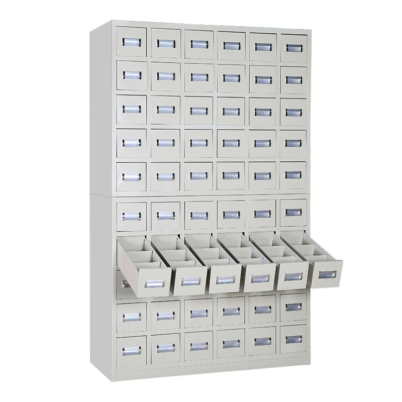 Chinese traditional medicine drawers pharmacy cabinet storage metal steel locker for hospital cabinet